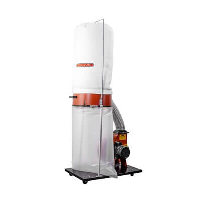 Sherwood 2HP Dust Extractor Single-Stage Dust Collection 1200CFM with Needle Felt Filter Bag