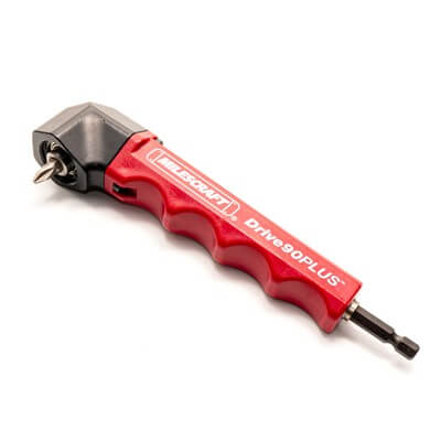 Milescraft Drive 90 Plus Right-Angle Impact Driver Drill Attachment with 1/4" Socket