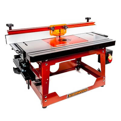 Sherwood Industrial Benchtop Router Table with Cast Iron Table & Aluminium Mounting Plate