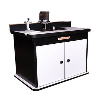 Sherwood Benchtop Cabinet Router Table with Aluminium Mounting Plate & Fence