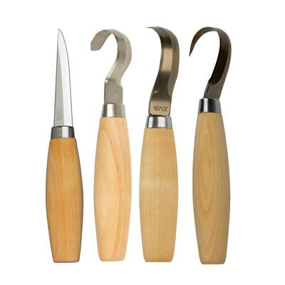Morakniv Set of 4 Spoon Carving Knives - Sheathed