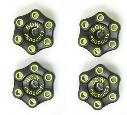 Bow Products Track Knobs 5/16in Thread Set of 4 Easy Grip