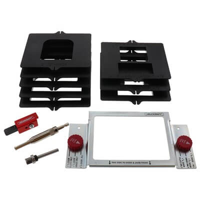 Milescraft HingeMate 350 Hinge Strike and Latch Plate Mortice Routing Template Set
