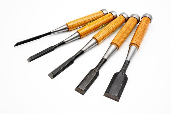 Ioroi Makers Set of 5 Oire Nomi Japanese Chisels for Wood Joinery
