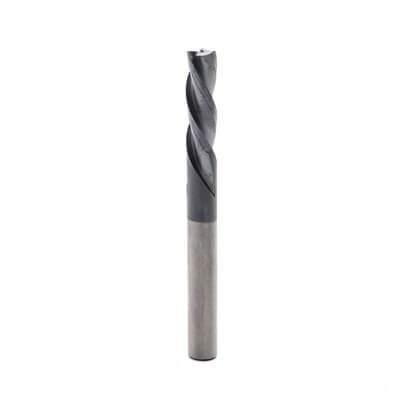 Torquata 1/4in Shank 3 Flute Solid Carbide 1/4in ZrN Coated Up Cut Spiral Long CNC Bit