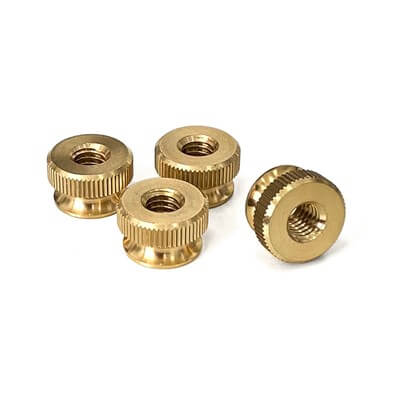 Torquata Knurled Brass Knobs for 5/16in T-Track Bolts Pack of 4