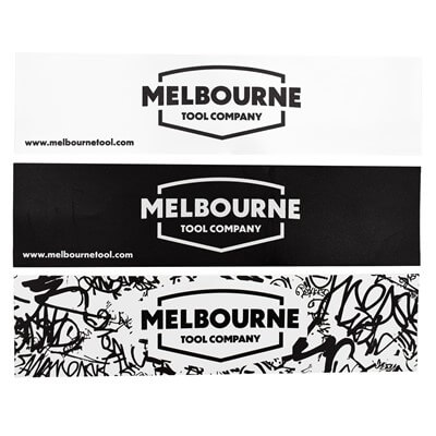 Melbourne Tool Company Pack of 3 Stickers Waterproof 200 x 50mm