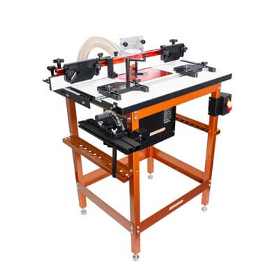 Sherwood Deluxe Router Table Standalone with MDF/Phenolic Table & Round Body Router Motor