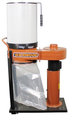 Sherwood Single Stage Dust Collector Pleated Filter 600CFM 750W 