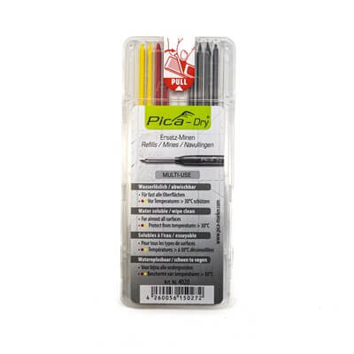 Pica Mix of 8 Basic Lead Refills for Dry Automatic Pencil