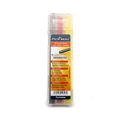 PICA Assorted Summer Lead Refills for Big Dry Construction Pencil Pack of 12